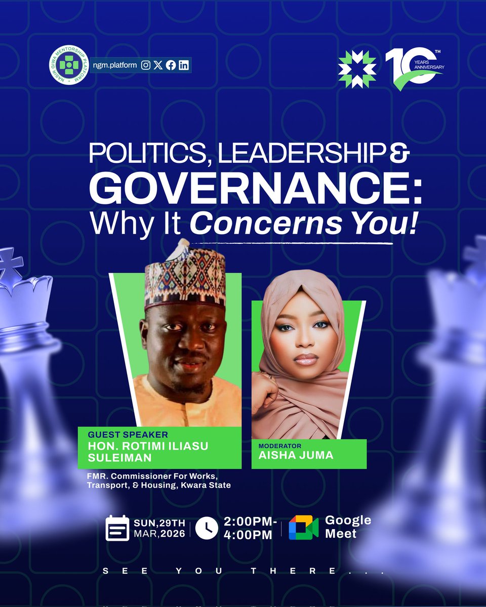 Join our Fireside Chat with a public official on leadership, governance, and public service realities.

This isn’t a lecture but a dialogue to deepen understanding, challenge assumptions, and connect governance to daily life.

Secure your virtual seat now-calendar.app.google/CwqW2sxJyjgdxK….