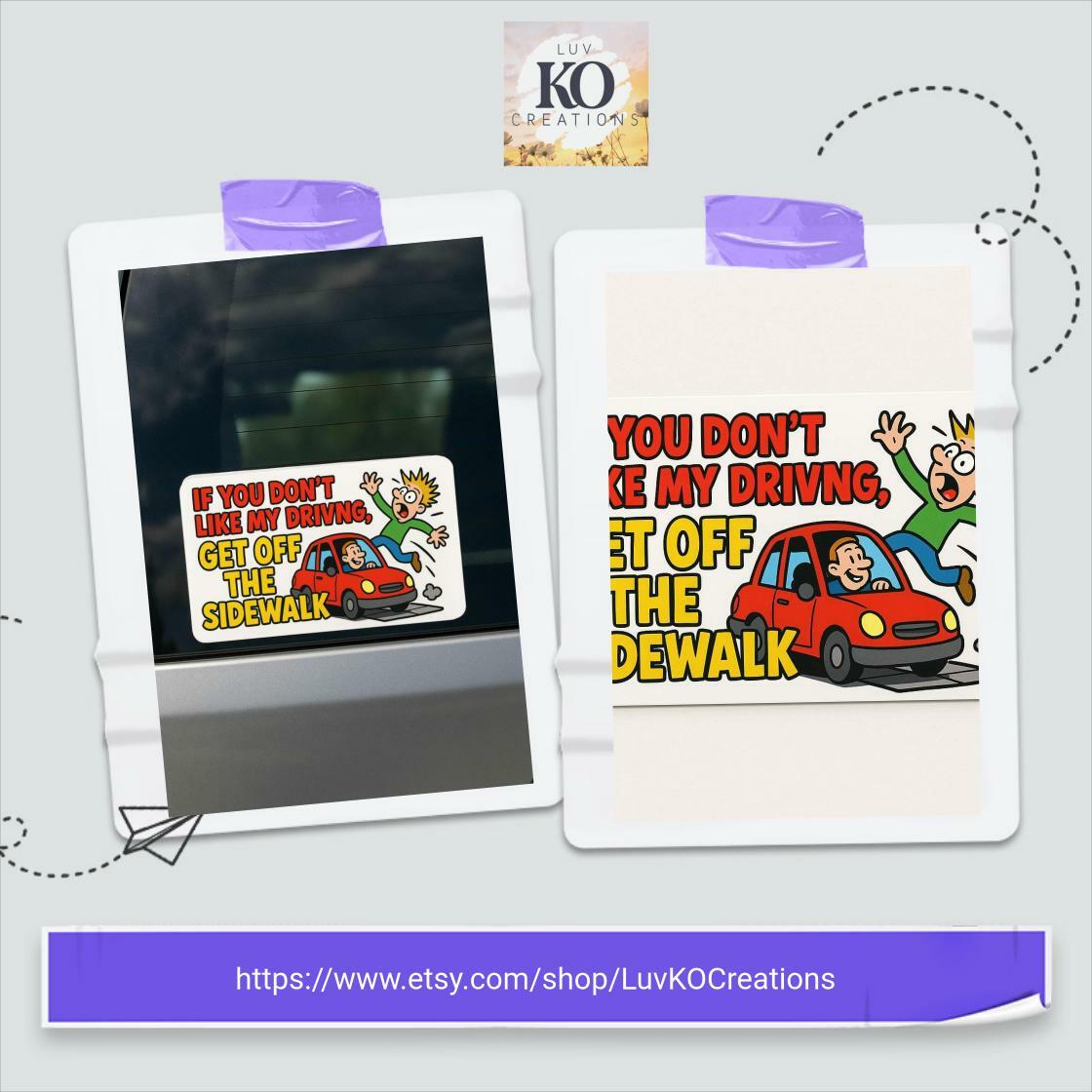 KayysCreation's tweet image. Stick it to the mundane with our Funny Bumper Sticker for just $6.00! Add some laughs to your ride and make every drive memorable. #StickerStyle #CarHumor

Shop Now etsy.com/listing/429670…