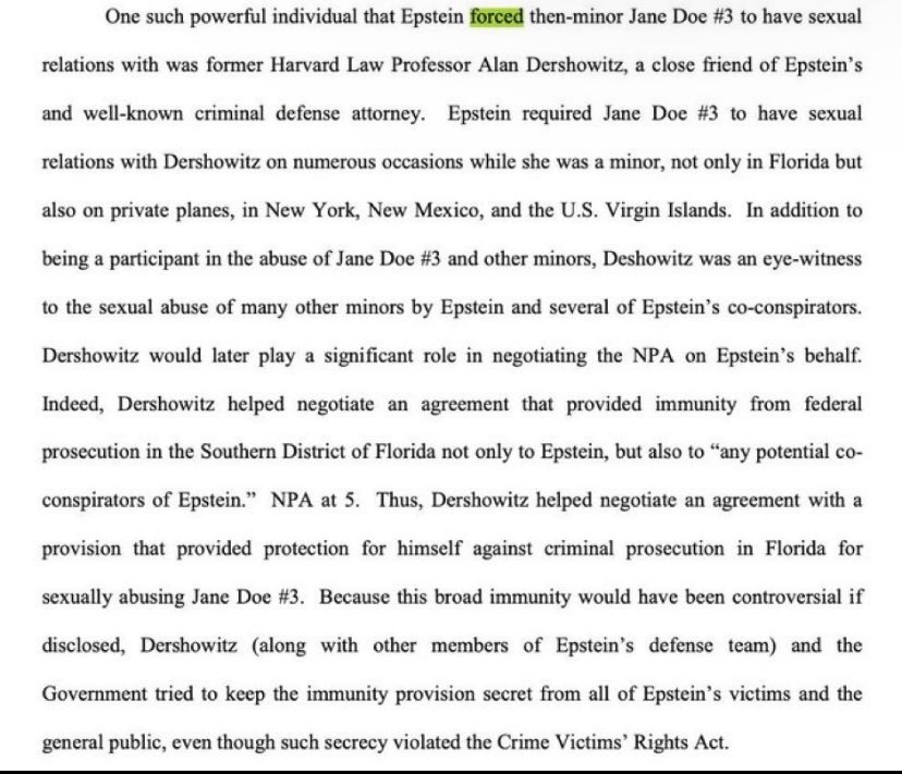 <a href="/AlanDersh/">Alan Dershowitz</a> Wait, aren’t you that jewish lawyer who was accused of raping minors on Epstein’s orders, who helped negotiate Epstein’s secret immunity deal, and made sure it protected him too.

I’d take neo-Nazis, Jew-haters, and Israel-bashers a thousand times over your filthy kind.