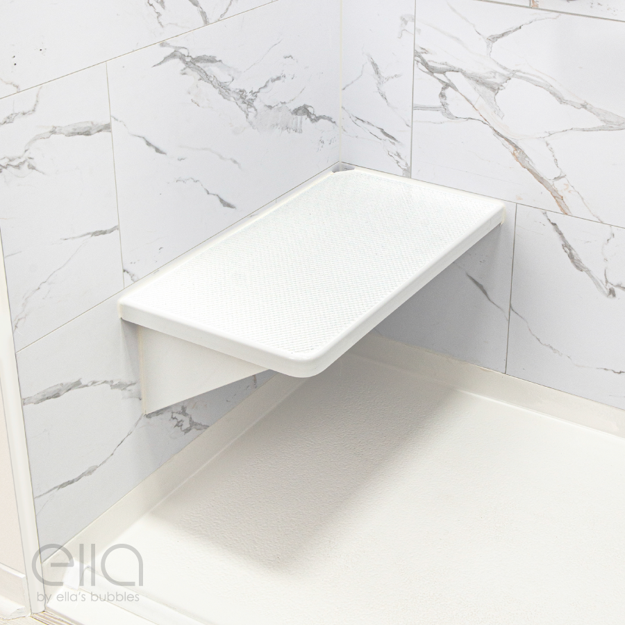 EllasBubbles's tweet photo. A beautiful shower should feel comfortable too.

Our Corner Shower Rectangular Seat adds a secure place to sit while keeping the space open and modern. It is wall mounted and space-saving, with a clean look that fits luxury bathrooms and everyday practicality.

Shop this seat and find more shower accessories and fixtures at https://t.co/u1ULbnrx6i
Call (800) 480-6850

#EllasBubbles #ShowerSeat #CornerShowerSeat #WallMountedSeat #AccessibleBathroom #BathroomSafety #AgingInPlace #UniversalDesign #ShowerAccessories #BathroomAccessories #BathroomRemodel #BathroomRenovation #ModernBathroom #LuxuryBathroom #HomeImprovement #SafeBathing #MobilityFriendly #ContractorLife #BathroomDesign #BathroomInspo