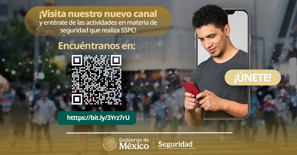 SSPCMexico's tweet image. #SSPC | 📱¡Ya puedes seguirnos en #WhatsApp! Entérate de las acciones en materia de seguridad que realizamos en el país 👉🏼 goo.su/U3jqTI.