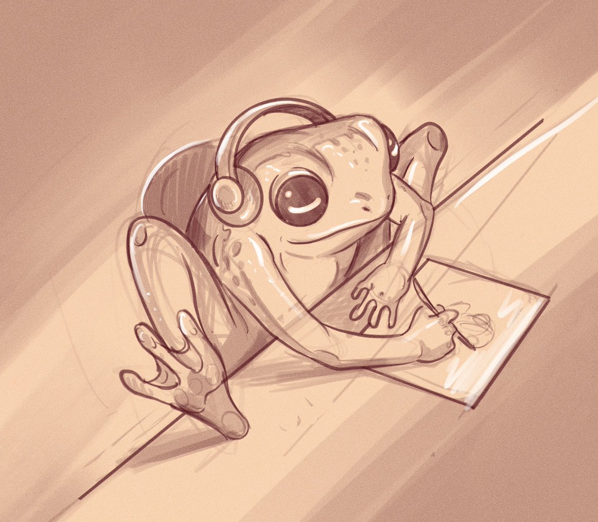 Tired frog tweet media