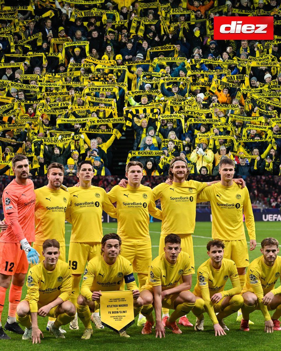 ¡PONGÁMONOS DE PIE! 👏🏽🔥
Nadie apostaba por el Bodø/Glimt y terminó sorprendiendo a todos con una campaña histórica.

En su primera Champions League:
➖Le compitió al Borussia Dortmund
➖Dominó ante Manchester City
➖Venció al Atlético de Madrid
➖Eliminó al Inter de Milán en