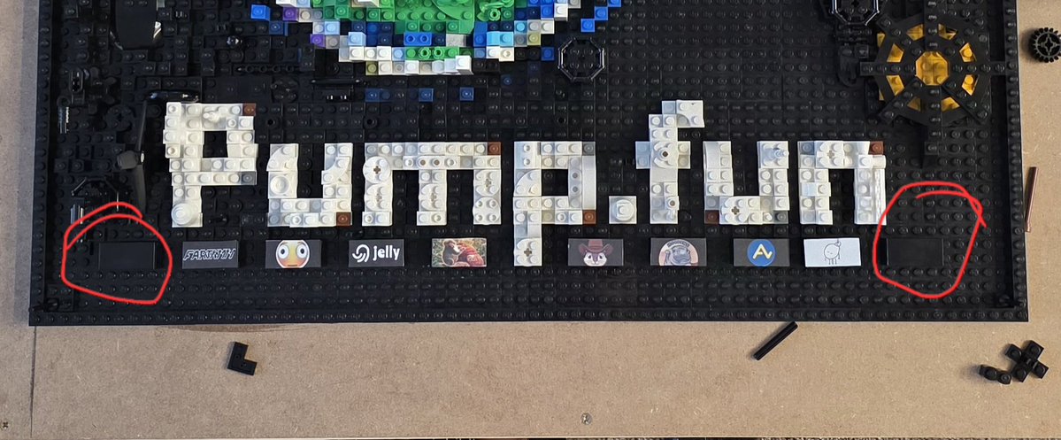 Hey <a href="/json1444/">json</a>
I’m building a one-of-one LEGO artwork with the pump.fun logo.

I have a few empty spots in the piece.
Would love your help to fill them with meaningful projects from the ecosystem.

Which ones should be included? 👀