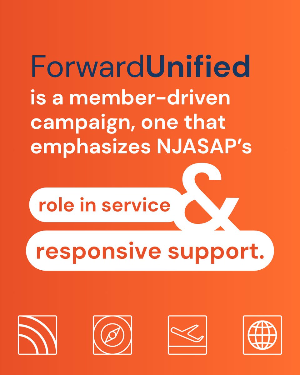 (1/2) A posture, a shared objective, a rallying cry: ForwardUnified is the next step in NJASAP's evolution as a labor advocate. As a member-driven, member-focused initiative, it renews our focus on our collective future, emphasizing our shared goals and the sense of connectedness
