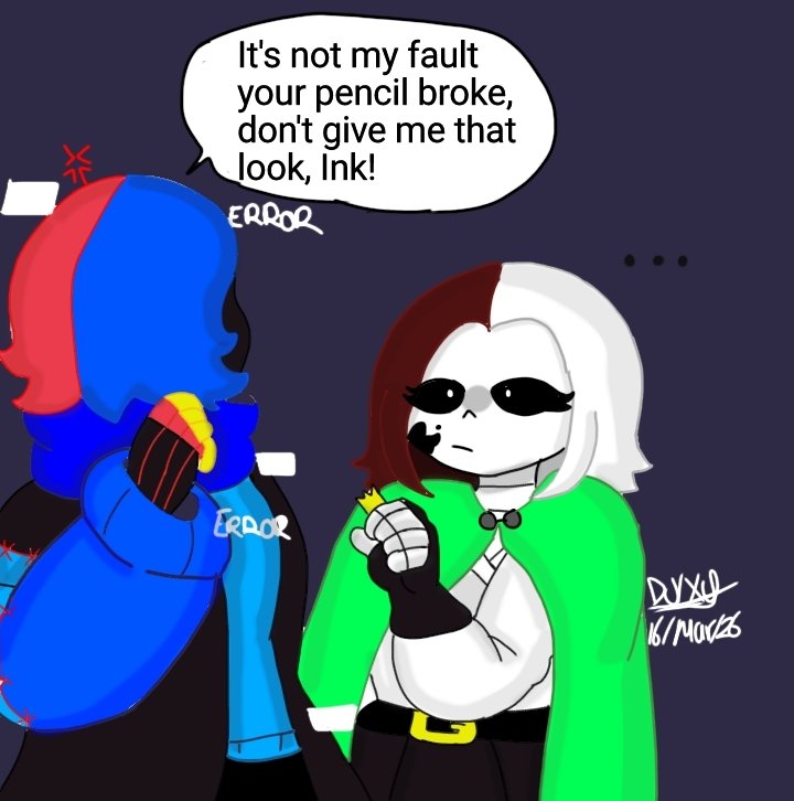 DulxyF38613's tweet photo. Error Dulce and Ink Dulce
A drawing I made of my versions of my character
#undertaleau #undertaleocs #maidtaleaus #sansau #errordulce #inkdulce https://t.co/idfhaDR3pU