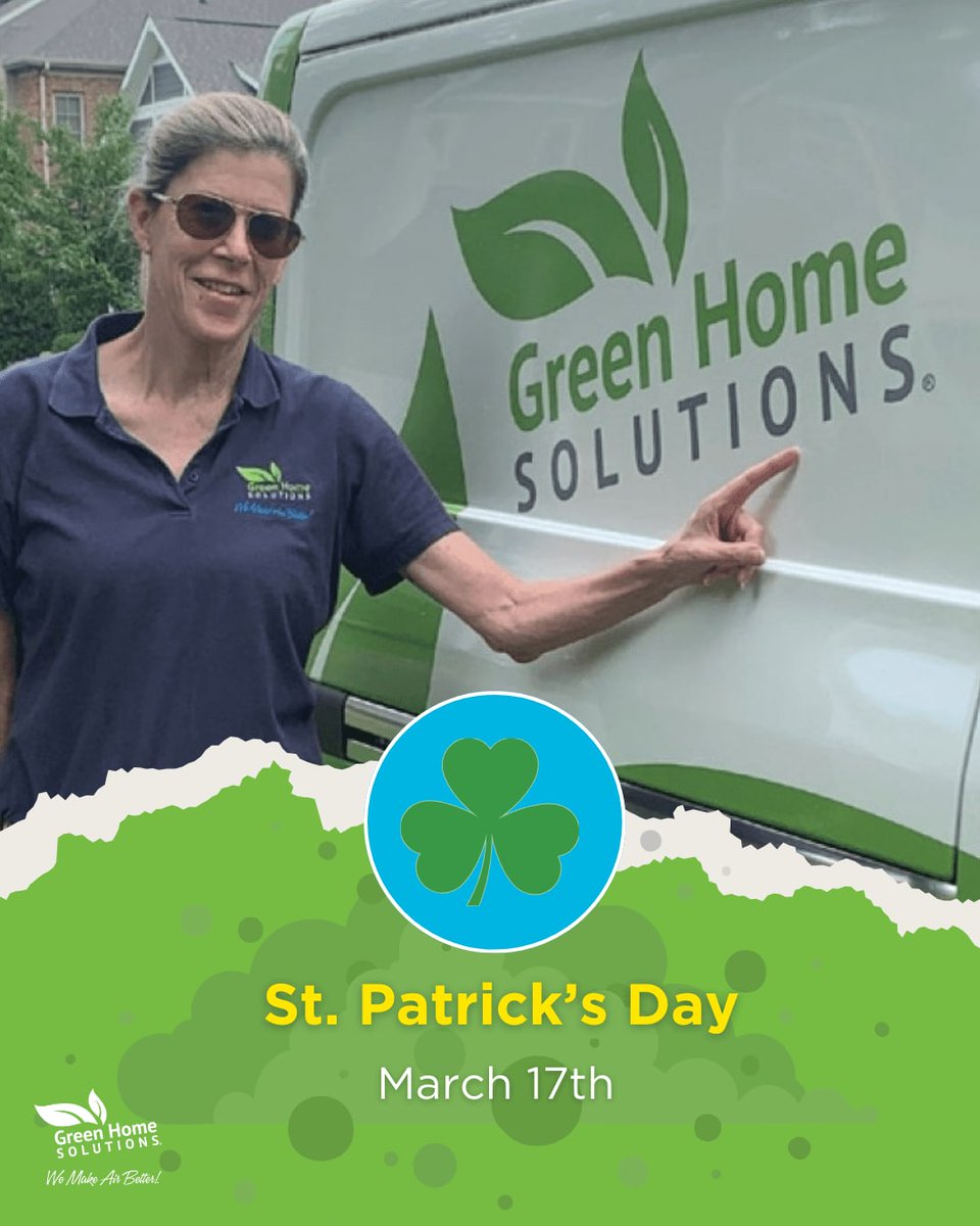 GreenHomeSolut3's tweet photo. We wear green all year long! After all, it's in our name! 

Happy St. Patrick's Day from Green Home Solutions - Chicago West Suburbs (Addison, IL)! 🍀 https://t.co/aH1MvUyB5f