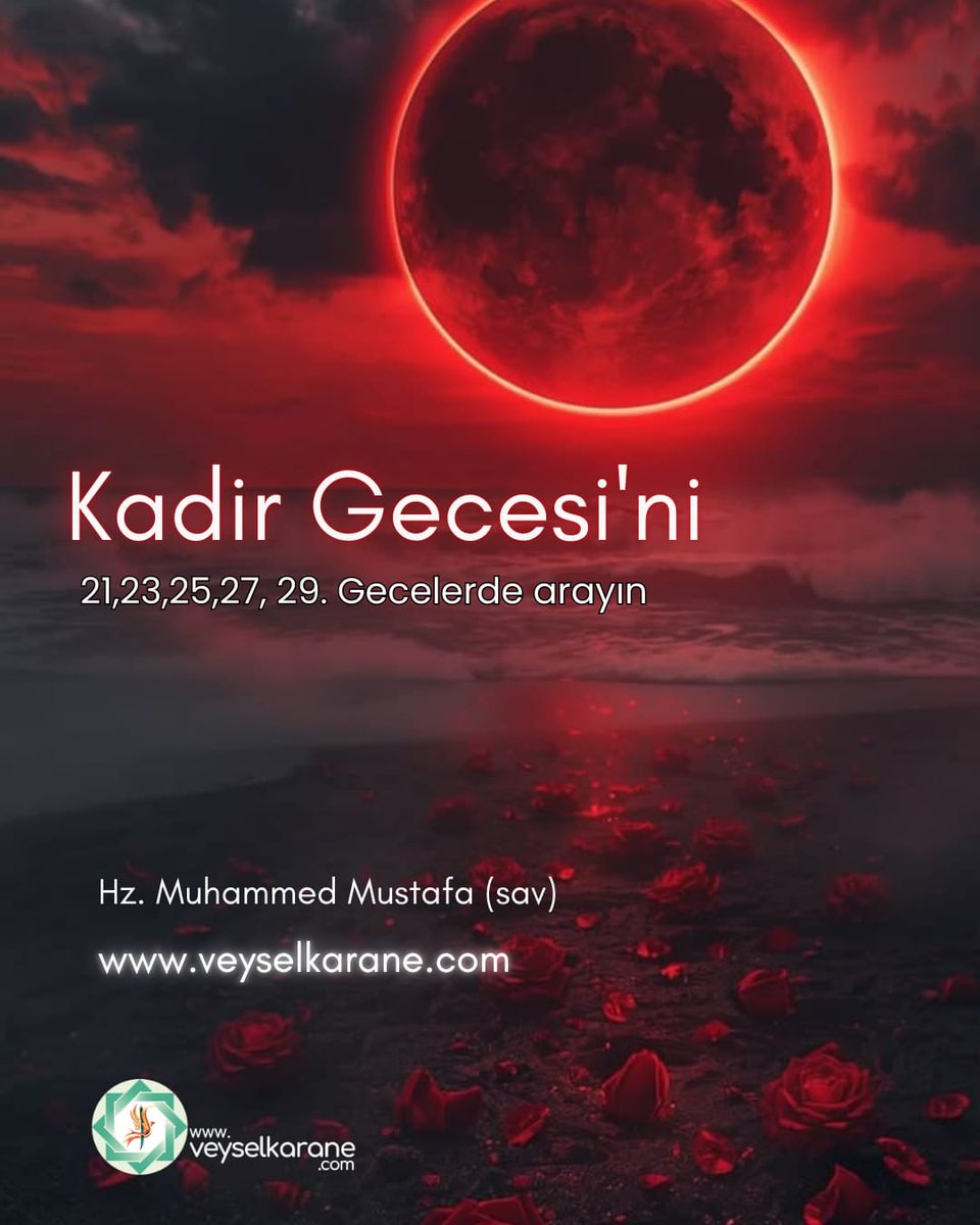 Kadir Gecesi'ni Ramazanın son on günündeki tekli gecelerde arayın" 
Hz. Muhammed Mustafa (sav)

<a href="/veyselkarane/">veyselkarane</a>
Üveys Veysel Karane Zikri'ni Yaşamanız Gerekir!
Yaşa ve Gör!
veyselkarane.com

#kadirgecesi #tevhit  #zikir #veyselkarane #ramazan