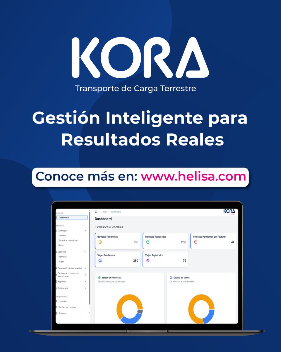 helisasoftware's tweet photo. Cada viaje sin registrar es dinero en el aire. Cada remesa sin seguimiento, un riesgo.  

KORA by Helisa centraliza toda tu operación de carga terrestre en un solo lugar.  Eficiencia real. Control total. 

👉 https://t.co/acRbwcYqJI 🩷

 #CargaTerrestre #SomosHelisa https://t.co/H8sIWA0Bmt