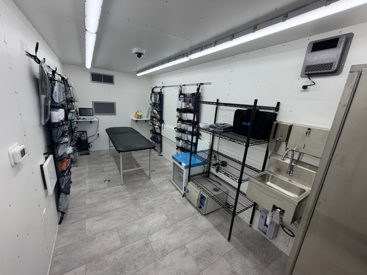 valinortech's tweet photo. Delivered and deployed ✔️

Built to support onsite treatment of life-threatening injuries requiring minor surgical intervention, this EMP-protected Harbor unit includes two-way A/V for Telehealth and monitoring.

And we've got more on the assembly line. https://t.co/eSzo11XNoG