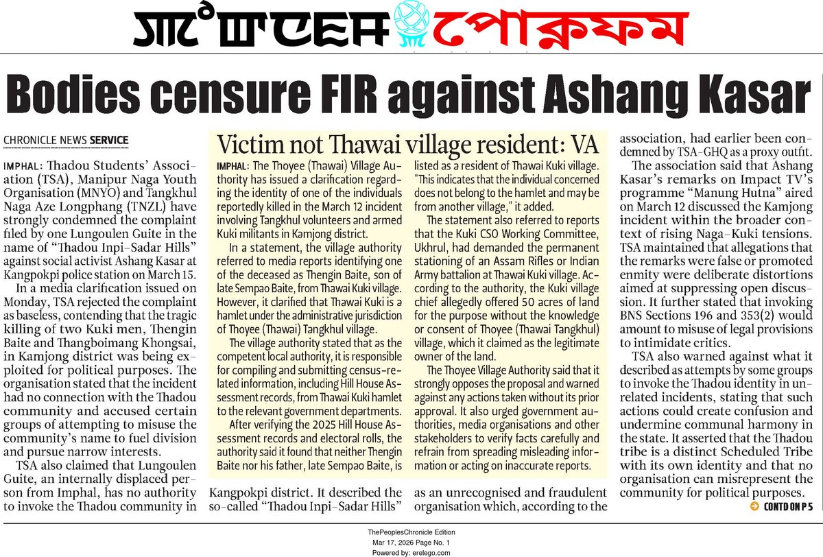 Thadou Students' Association tweet media