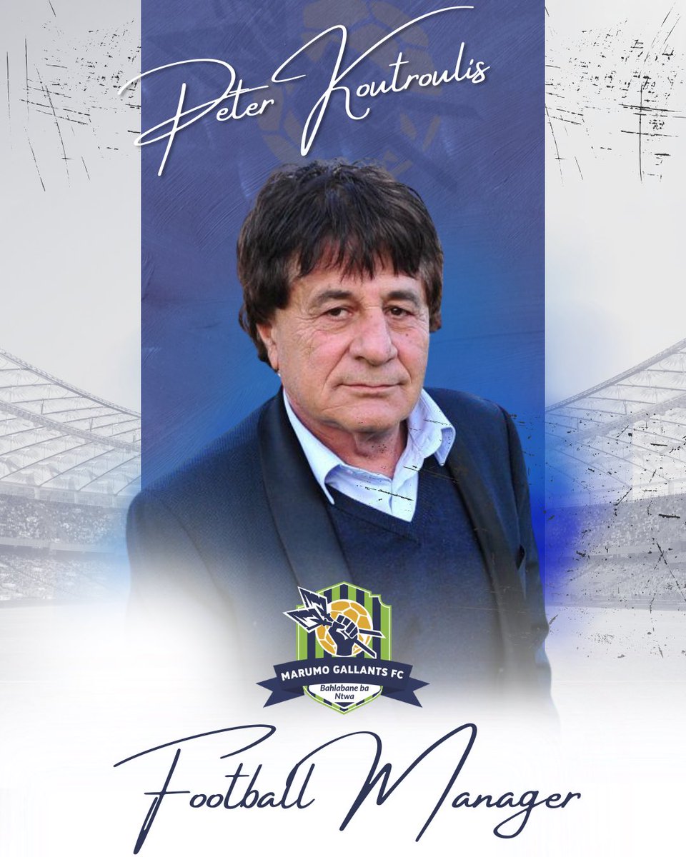 📰Breaking News 🗞️ 

Marumo Gallants FC appoints Football Manager Peter Koutroulis.

Welcome to the Gallants Family ⚔️💚

#MarumoGallants #BahlabaneBantwa
