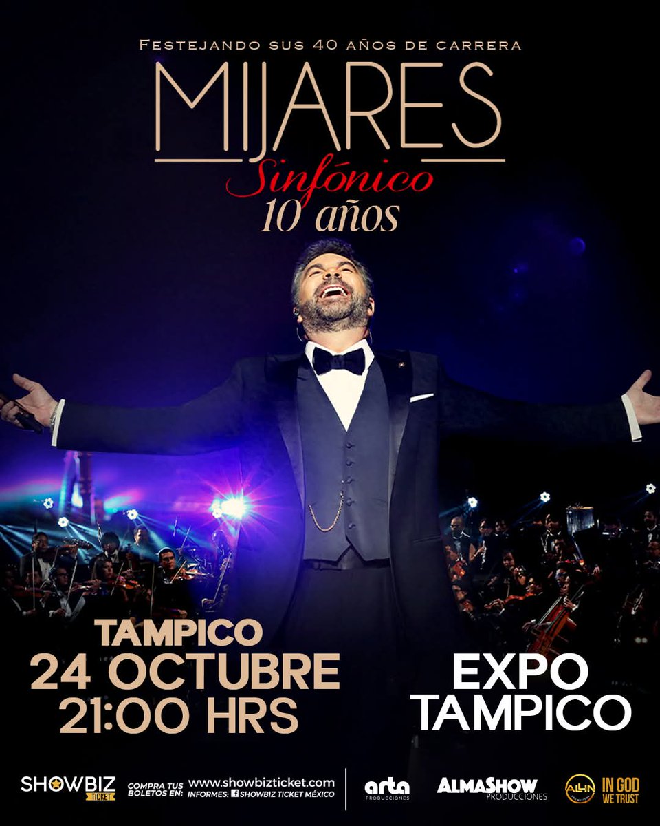 Belmijares's tweet photo. 🚨 Nuevas Fechas Mijares Sinfónico 🚨
🗓️ 29 de Agosto, Monterrey
🗓️2 de Octubre, Cancún 
🗓️24 de Octubre, Tampico
@MijaresOficial Celebrando en grande sus 40 años de trayectoria 🪖❤️🎶 https://t.co/FyRlN8Whzz
