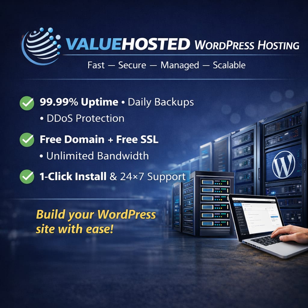 Valuehosted's tweet photo. Take your website to the next level with optimized WordPress hosting. Enjoy fast loading speeds, enhanced security, and complete peace of mind with ValueHosted.
Update now: https://t.co/VEBVLdb2cs
#ValueHosted #WebSolutions #FastHosting #SecureWeb #StartupSuccess #DigitalGrowth https://t.co/K2zrlUagNI