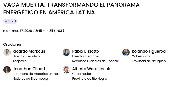 Rolo_Figueroa's tweet photo. UN MODELO ENERGÉTICO SOSTENIBLE EN EL TIEMPO

En minutos estaremos participando en el IEFA Latam Forum @AmericasForum, en el panel 'Vaca Muerta: transformando el panorama energético en América Latina' junto al gobernador @WeretilneckOk, Ricardo Markous, Jonatan Gilbert y Pablo Bizzotto. 

Tenemos con el sector una hoja de ruta para ordenar el desarrollo energético con una visión de largo plazo, articulando el trabajo entre el Estado y la industria.

Transmisión:
https://t.co/qM9meypuI8