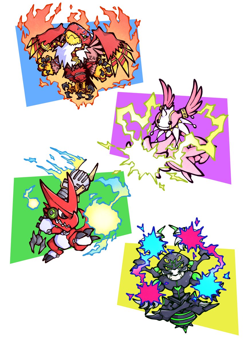 _Sanjuro_art_'s tweet photo. Special moves ⚡️🔥🧊
#Digimon https://t.co/22ptGfZdZD