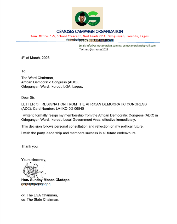 Hon. Sunday Moses Oladapo(Osmoses) tweet media