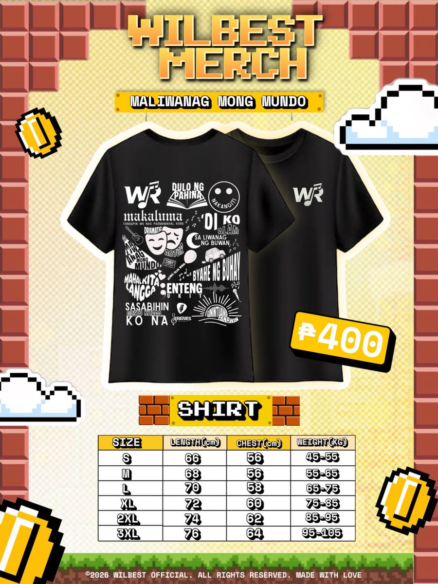 wilbest_ofc's tweet photo. Serenes… are you ready? 👀✨
Batch 4 merch just dropped! 💛
Level up your fangirl era—+1UP agad sa kilig 🎮💫
From lyrics na tumatak sa puso to fits na pang-araw-araw, dala mo na ang feels kahit saan ka magpunta.
You can order here:
https://t.co/ASa04nHfpG
#Wilbest
#Serenes https://t.co/l596F76P4V
