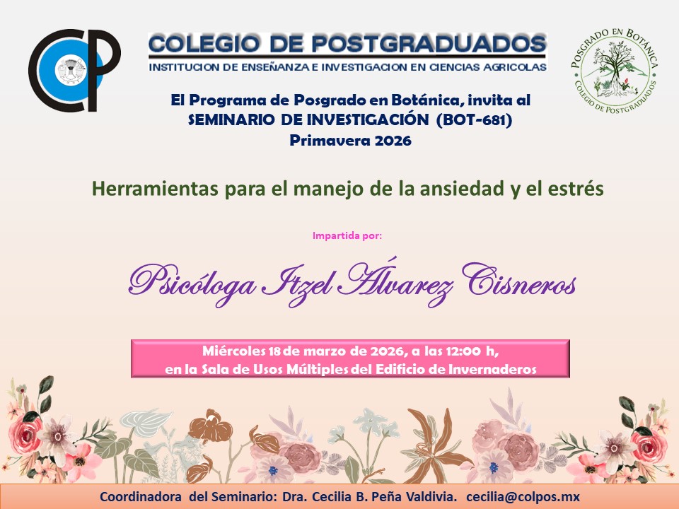 Botanica_Colpos's tweet photo. ¡Continuamos con el ciclo de Seminarios de Botánica Primavera 2026!                

Acompáñanos este miércoles 18 de marzo a las 12 hrs. en la Sala de Usos Múltiples del Edificio de Invernaderos.               
 
¡Te esperamos! ¡No faltes! https://t.co/0WMti3hsB8
