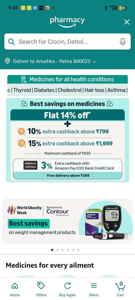 Anushka06388214's tweet photo. Looks like a great deal! Up to 14% off on medicines, plus cashback and free delivery with Amazon Pharmacy. 💊💯 #AmazonPharmacy #HealthcareDeals #Savings #Patna #MedicationOffers https://t.co/J2zbXVZ86G