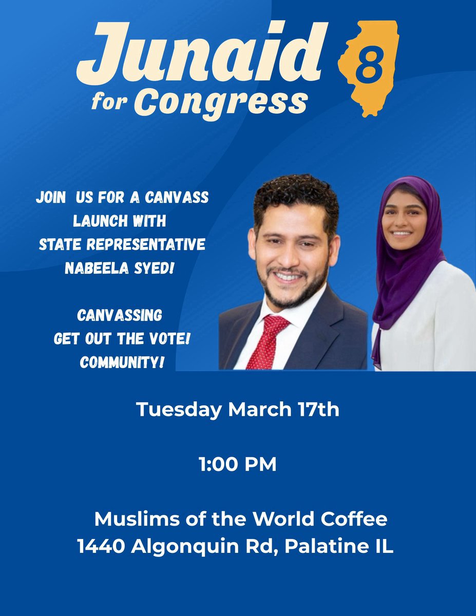 Junaid For Congress (IL-08) tweet media