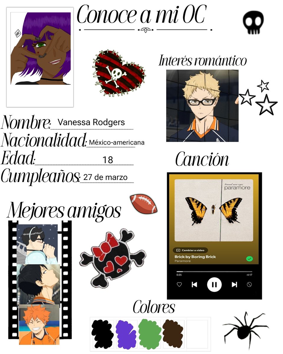 KazamiMinorin's tweet photo. Finalmente pide terminar mis fichas de presentación para todos mis OC 💜🫶🏾 https://t.co/n1A2SomJSB