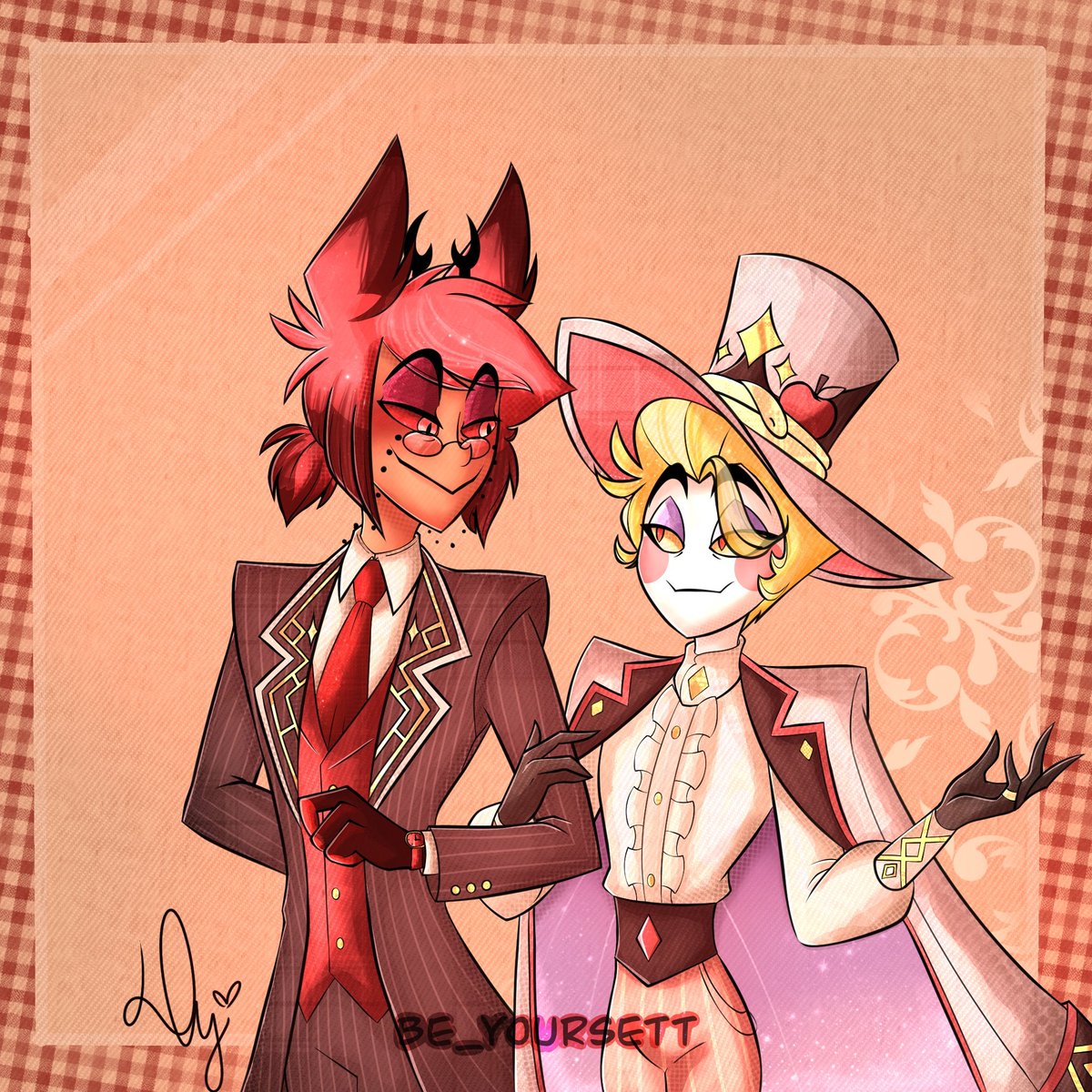 📻🍎 Radioapple - Gala Night

I finally finished!
The drawing was made using the costumes from the "Magic of Musicals" Comic from <a href="/michifresa801/">Michi🍓</a> 

I Hope You guys like It 💕🥹

#radioapple #appleradio #hazbinhotel #alastor #LucifeMorningstar #Bambilu