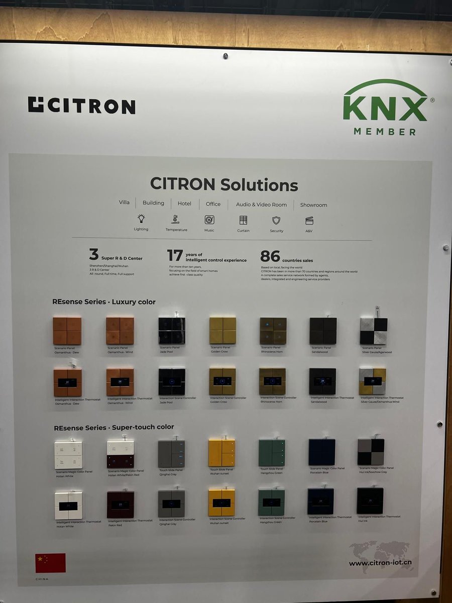 Futurasmus's tweet image. 🟩 En el stand de Citron Smart conocimos sus soluciones de control para smart homes basadas en diseño elegante y múltiples opciones de interacción. Gracias a Charles Lee por mostrarnos los productos 🤝

#KNX #LightAndBuilding #Citron #SmartHome #BuildingAutomation