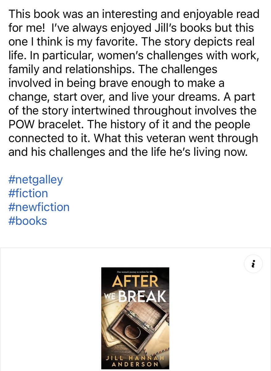 #bookreview

After We Break
Jill Hannah Anderson

#fiction
#newfiction
#books

amzn.to/4lzSNVT