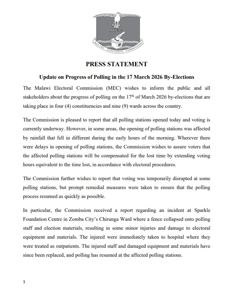Malawi Electoral Commission tweet media