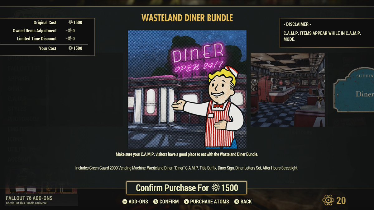 It's Tuesday 17th & today in Atomic Shop Wasteland Diner Bundle Diner ...