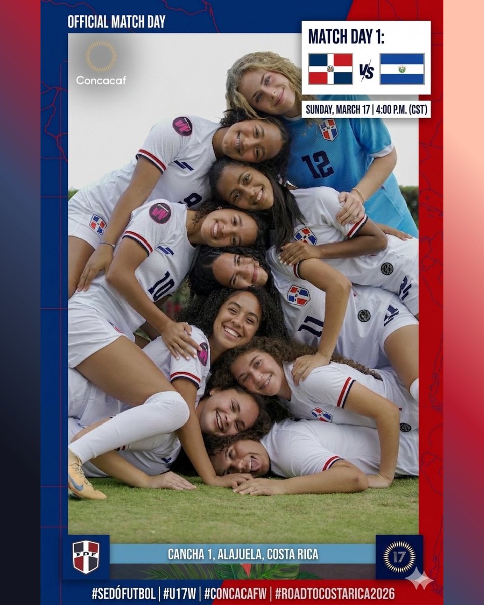Samantha_2029's tweet photo. ⚽️ El camino al Mundial comienza HOY. MATCH DAY 1 🇩🇴 ¡Quisqueyanas, unidas! ⚽️ ¡Toda la energía está lista para la batalla! Vamos a hacer historia. #VamosChicas #Sedofutbol #U17WNT #MatchDay1 🇩🇴⚽️🔥@TheECNL @TheSoccerWire @TopDrawerSoccer @GAcademyLeague @ImYouthSoccer https://t.co/THqUsbOI6R