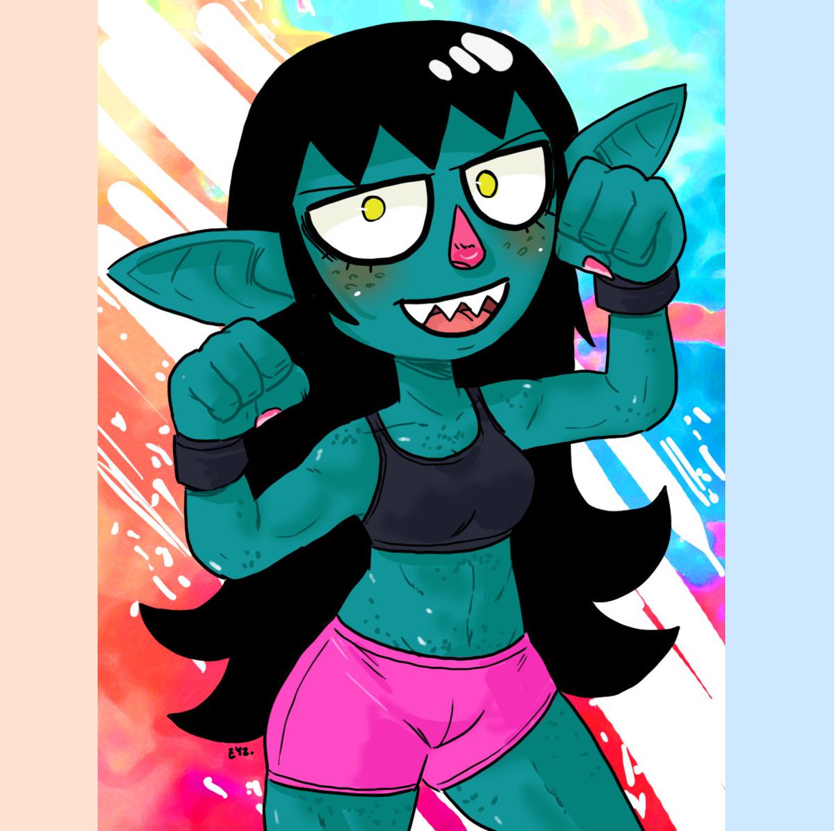 Eyzmaster's tweet photo. Splash colors, fists up, goblin queen mode engaged
π₯ Thanks for the love, Goobz gang keeps growing
#Eyz #myart #Goobz #GoblinGirl #FightingGameArt #OCArt #StreetFighterVibes #DigitalArt #waifu https://t.co/v6LF5nGn83