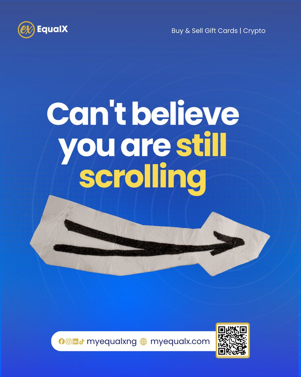 Myequalxng's tweet photo. We'd never lie to youโฆ ๐ But we WILL help you turn that gift card into real cash, fast. Whether it's iTunes, Amazon, or Steam, you can sell your gift card at the best rates and get paid in seconds. Swipe anyway, you won't regret it.
#Equalx #EcodeTips #GiftCardHumor https://t.co/2i7OjSDcGs