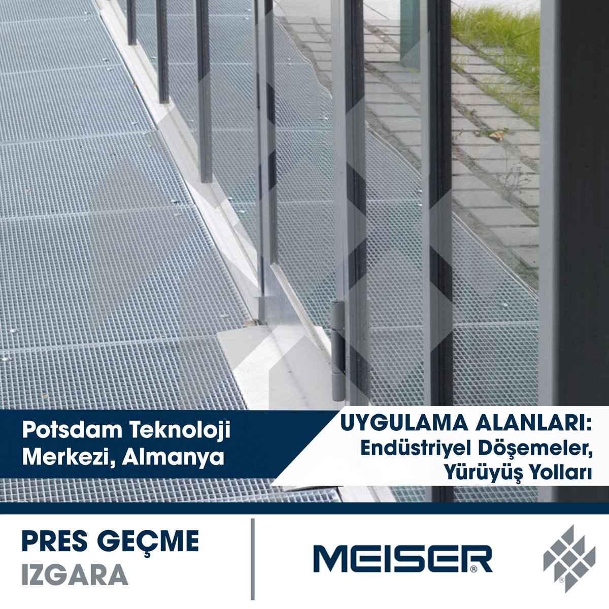#Potsdam #TeknolojiMerkezi, Almanya

📌 Proje Bilgileri
Proje: Potsdam Teknoloji Merkezi
Konum:Potsdam/Almanya
Ürün Grubu: #PresGeçmeIzgara / Metal Izgara
Uygulama Alanları:Döşeme &amp; Yürüyüş Yolları

<a href="/MeiserTR/">MEISER Izgara</a> 
(#MeiserIzgara)

Projenin tüm detayları için: tr.linkedin.com/company/meiser…