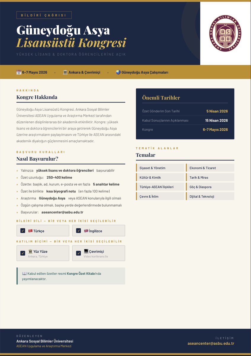 ASBÜ Bölge Çalışmaları Enstitüsü tweet media