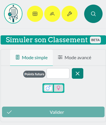 Padelata_'s tweet photo. On vous a ajouté le mode simple, pour ceux qui veulent une estimation rapide basé sur un nombre de points. https://t.co/73bo1F4TWS