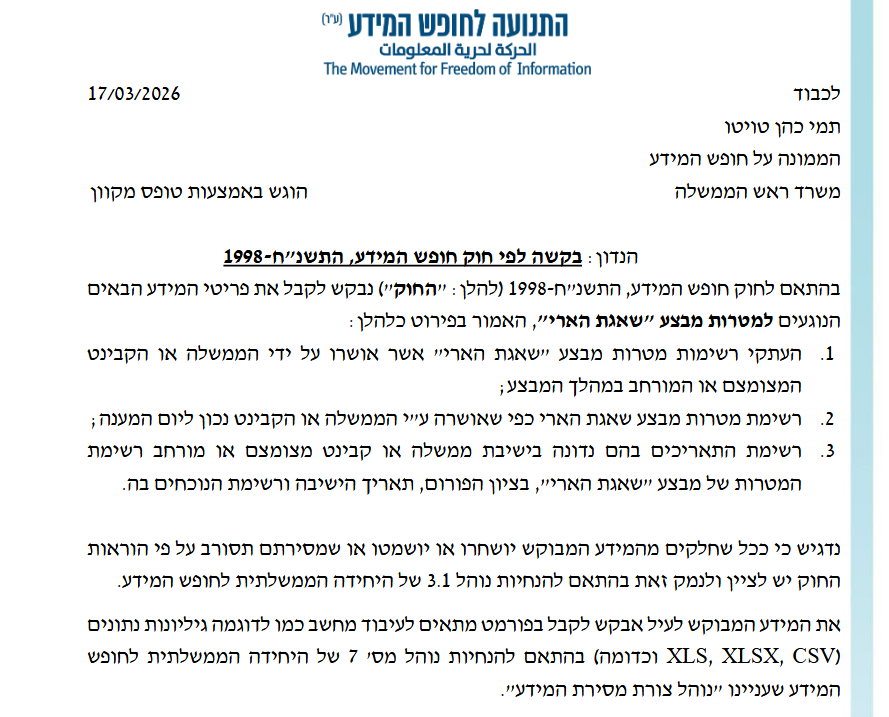 התנועה לחופש המידע tweet media