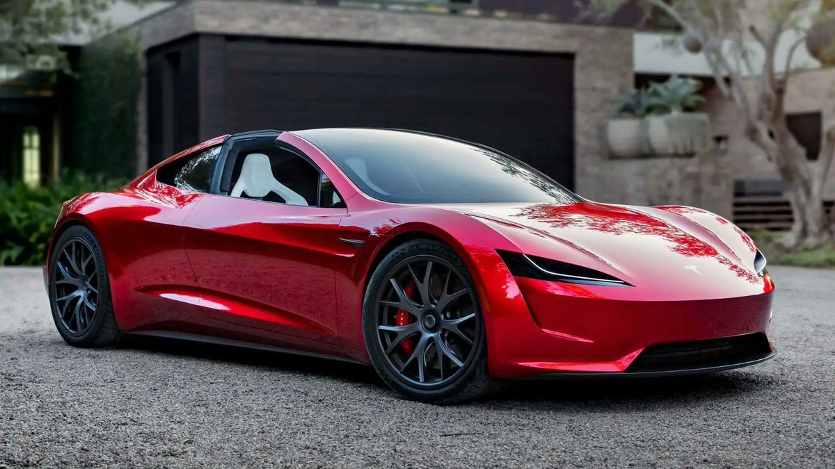 PolymarketMoney's tweet photo. NEW IN: Tesla is aiming to unveil its newly designed Roadster as early as next month. https://t.co/Evg0SZDcIc