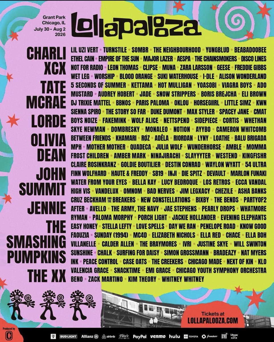 ADÉLA is confirmed to perform at Lollapalooza 2026 in Chicago, IL.

— The festival will span from July 30th to August 2nd.