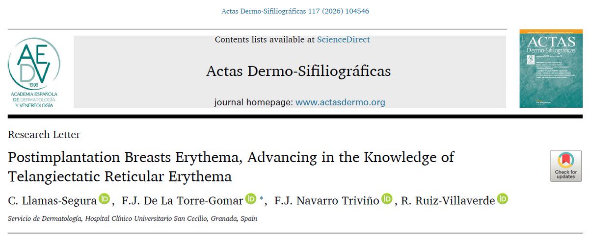 Servicio de Dermatología HUSC Granada tweet media