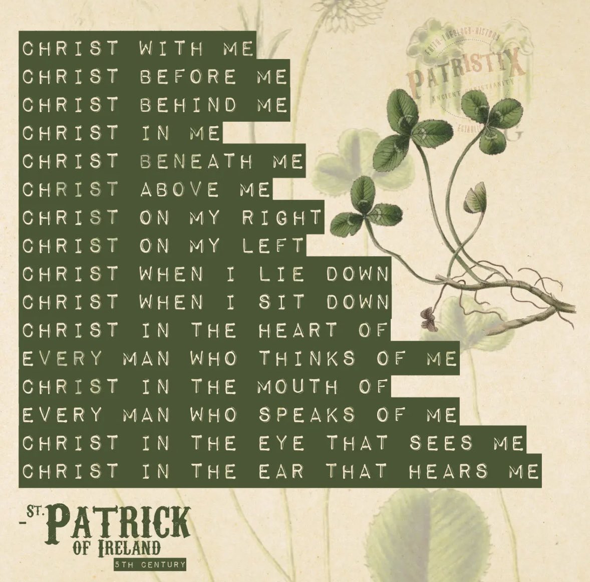 St. Patrick’s words are a great daily desire. (Image credit: Patristix channel on YouTube)
