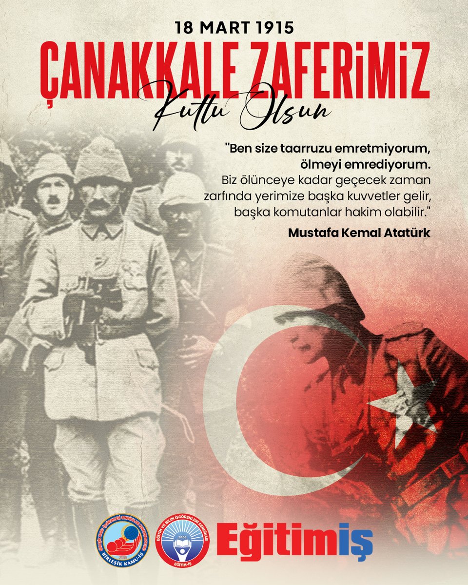 18 Mart 1915, ulusal tarihimizin olduğu kadar dünya tarihinin akışında da önemli sonuçlar doğuran tarihsel bir dönüm noktasıdır. Türk milletinin bağımsızlık iradesiyle emperyalist güçlerin yenilgiye uğratıldığı bu büyük direniş, işgal planlarını boşa çıkarmıştır. Çanakkale’de