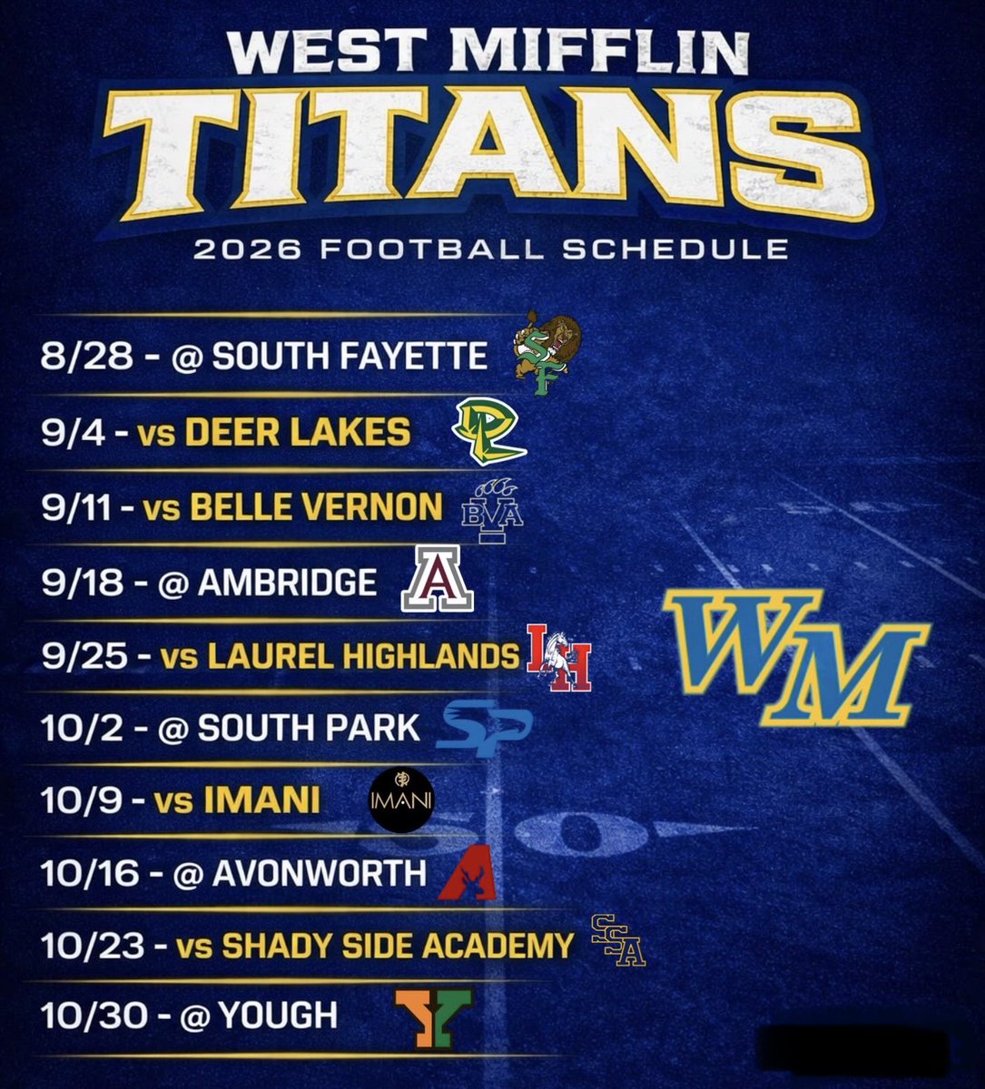 West Mifflin Area High School Football tweet media