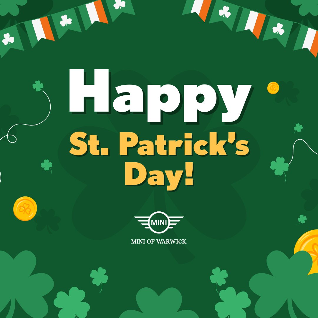 MINI_Warwick's tweet image. Happy St. Patrick's Day from all of us at MINI of Warwick! 🍀🌈 #MINI #MINIOfWarwick