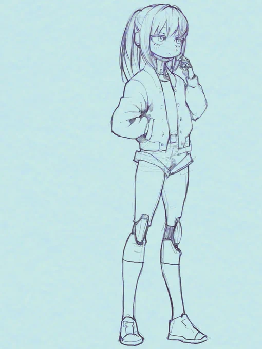 #1日1ラクガキ キャラデザ研究の為に、一旦描いてみるのはとても良いと思う 最近仕事中観ているYouTube「メカ部」さんのやりくちでもある