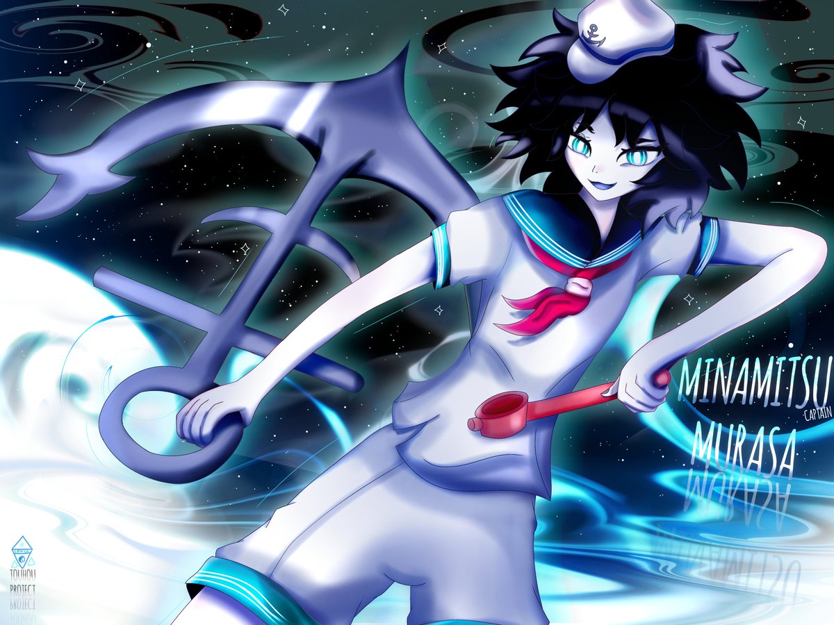 Rhapsody_XY's tweet photo. Hello, thank you very much for the support so I bring you my fanart💙
Ghost captain of the deep 🌊👻
Minamitsu Murasa for practice to continue improving in this hobby
#Touhou #東方Project #Murasa #fanart https://t.co/3bgSLB8riQ