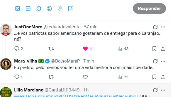 elidaluchi's tweet photo. @BolsoMaraP Fala que Lula quer entregar a soberania do Brasil para China e depois admite que ela gostaria de entregasse a soberania para os EUA.
Que papo de doido da porra! https://t.co/S7b3oUuxTB