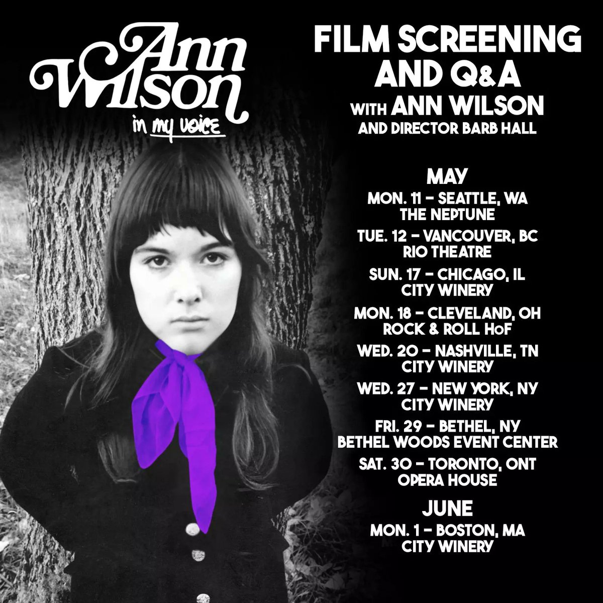 classicrockarts's tweet photo. Ann Wilson Tour: The In My Voice Documentary 2026 - Classic Rock Artists https://t.co/eQfFbuz3bj https://t.co/CIIRz7GZV5