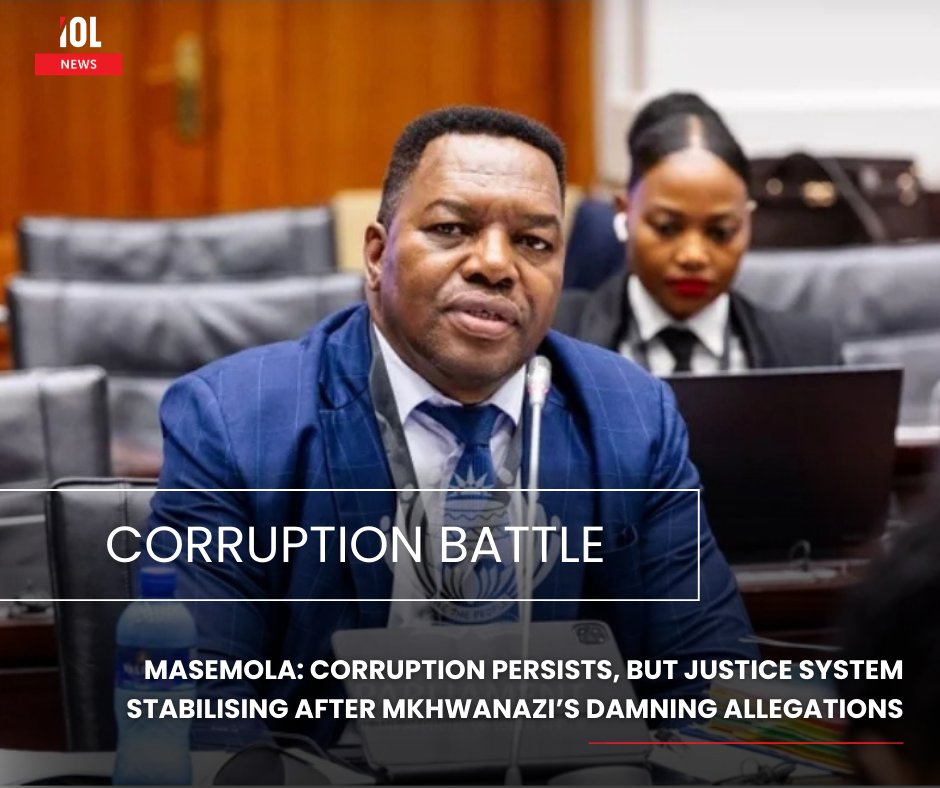 IOL's tweet image. National Police Commissioner General Fannie Masemola says the criminal justice system has improved, following earlier warnings from KZN commissioner Lt‑Gen Nhlanhla Mkhwanazi about sustained threats, sabotage, and the risk of collapse.
#news #FannieMasemola #criminal #justice